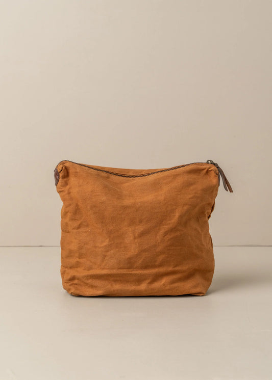 Saarde| Journey Makeup Canvas Bag | Terracotta