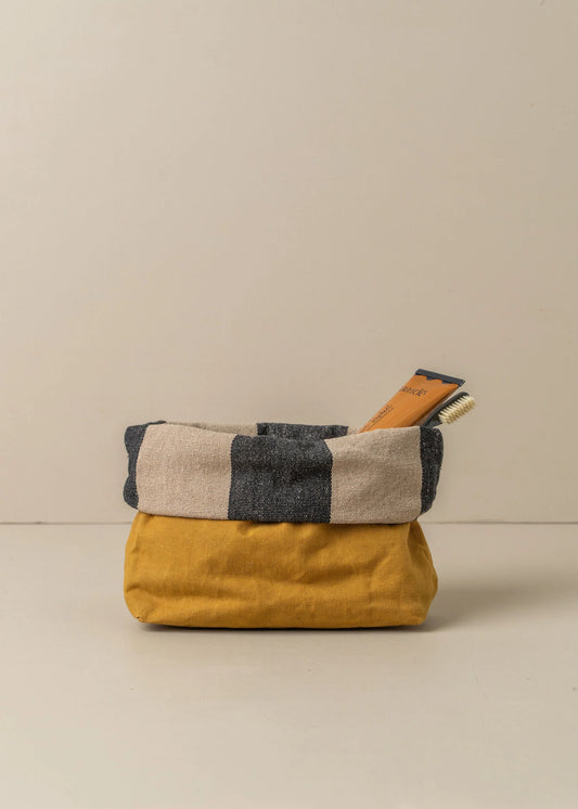 Saarde| Journey Makeup Canvas Bag | Mustard