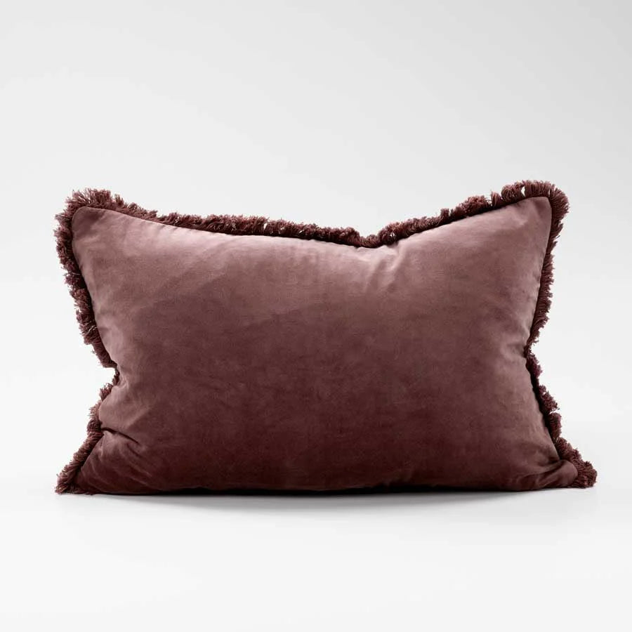 Eadie Lifestyle Lynette Boho Velvet Cushion - Chocolate