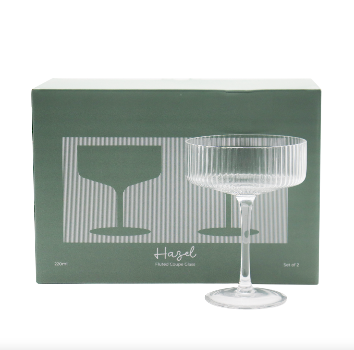Hazel Ribbed Coupe Glass (s2)