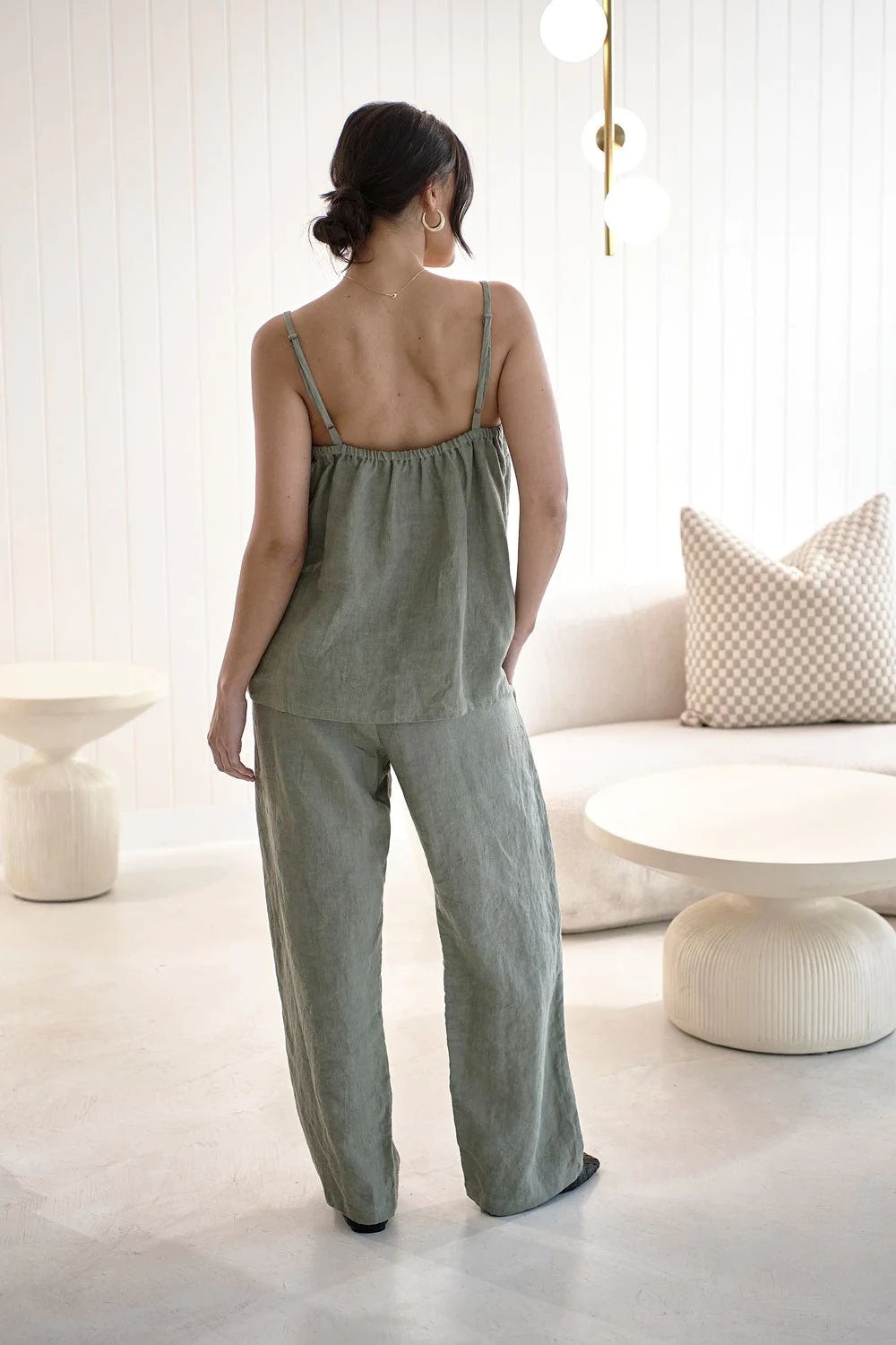 Fundamental Linen Cami - Pistachio