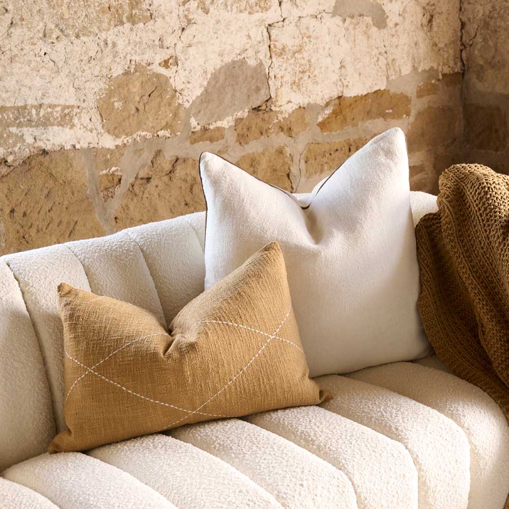 Eadie Lifestyle Muse Linen Cushion - Off White