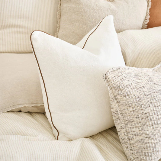 Eadie Lifestyle Muse Linen Cushion - Off White