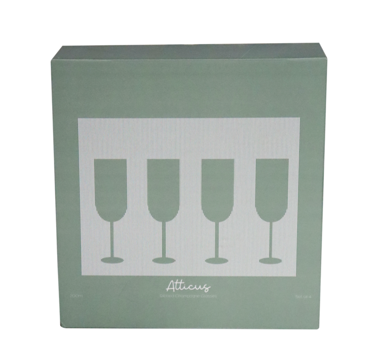 Atticus Ribbed Champagne Glass (s4)