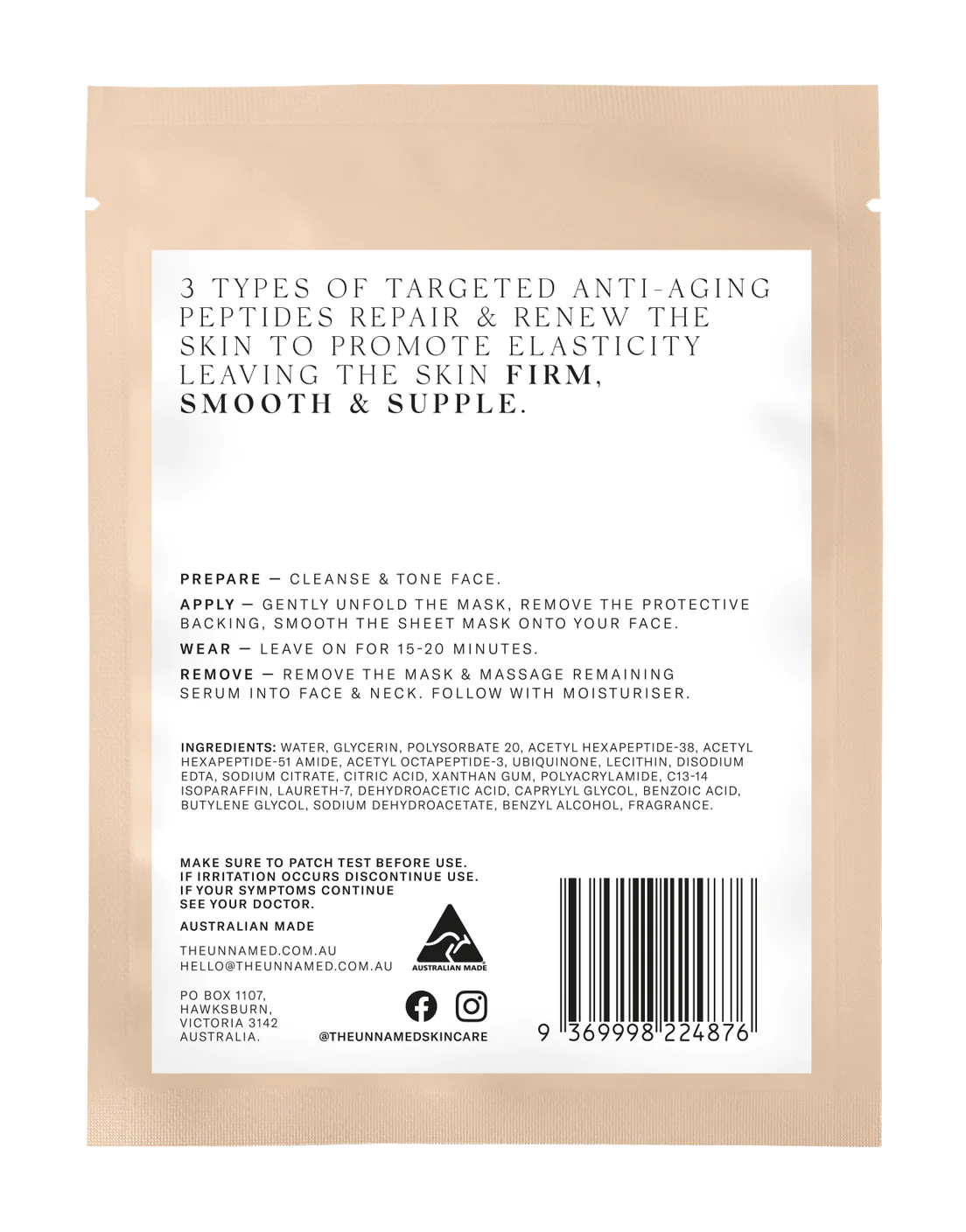 Firming and Anti-Aging sheet mask