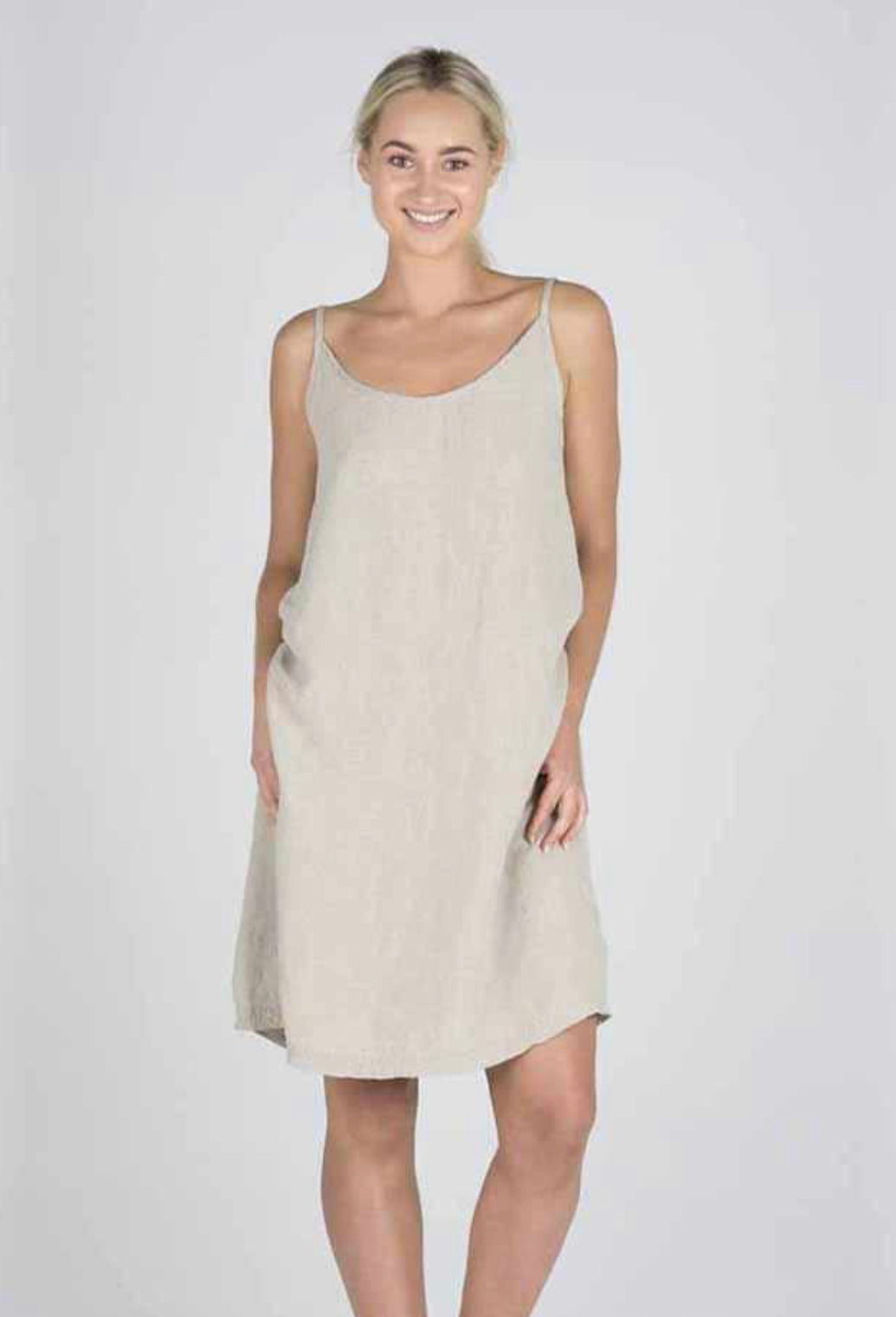 Linen slip dress