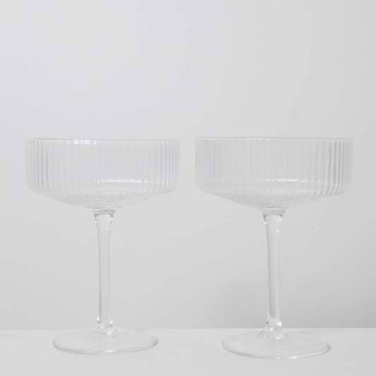 Hazel Ribbed Coupe Glass (s2)