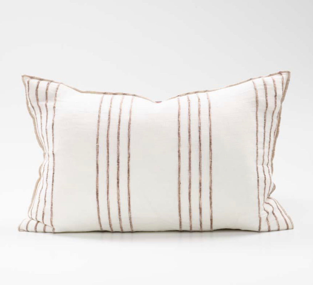 Rockpool cushion White/natural stripe
