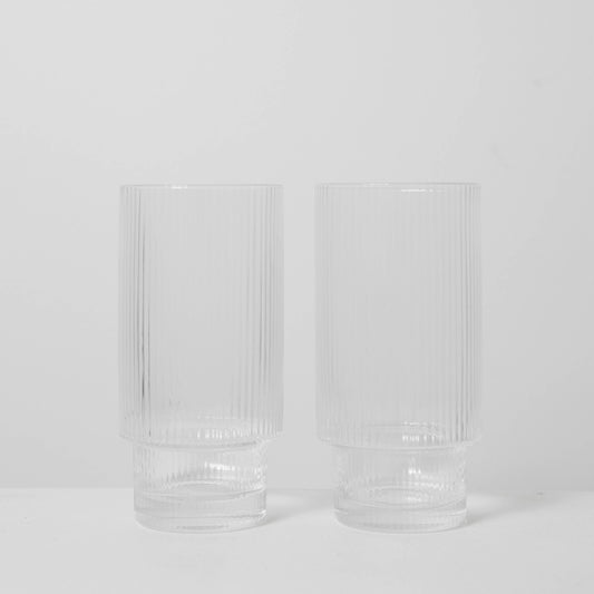 Oscar Ribbed Highball Glass (s4)